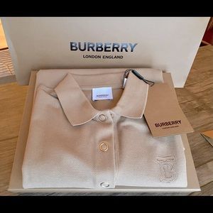 Burberry Monogram Motif Cotton Piqué Polo Shirt